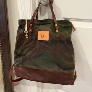 Meanwhile back on the farm camo wax canvas backpack